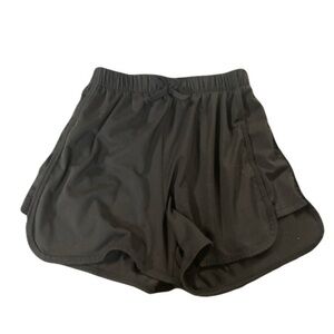 Black Relaxed Fit Elastic‎ Waistband Shorts